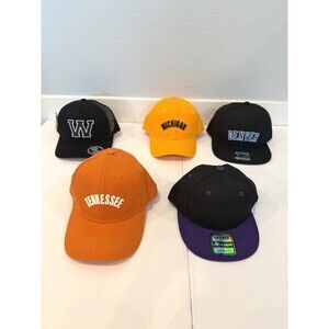Lot of 5 NWOT Mixed Varsity Hats - Michigan Tennessee Denver W Snapbacks
